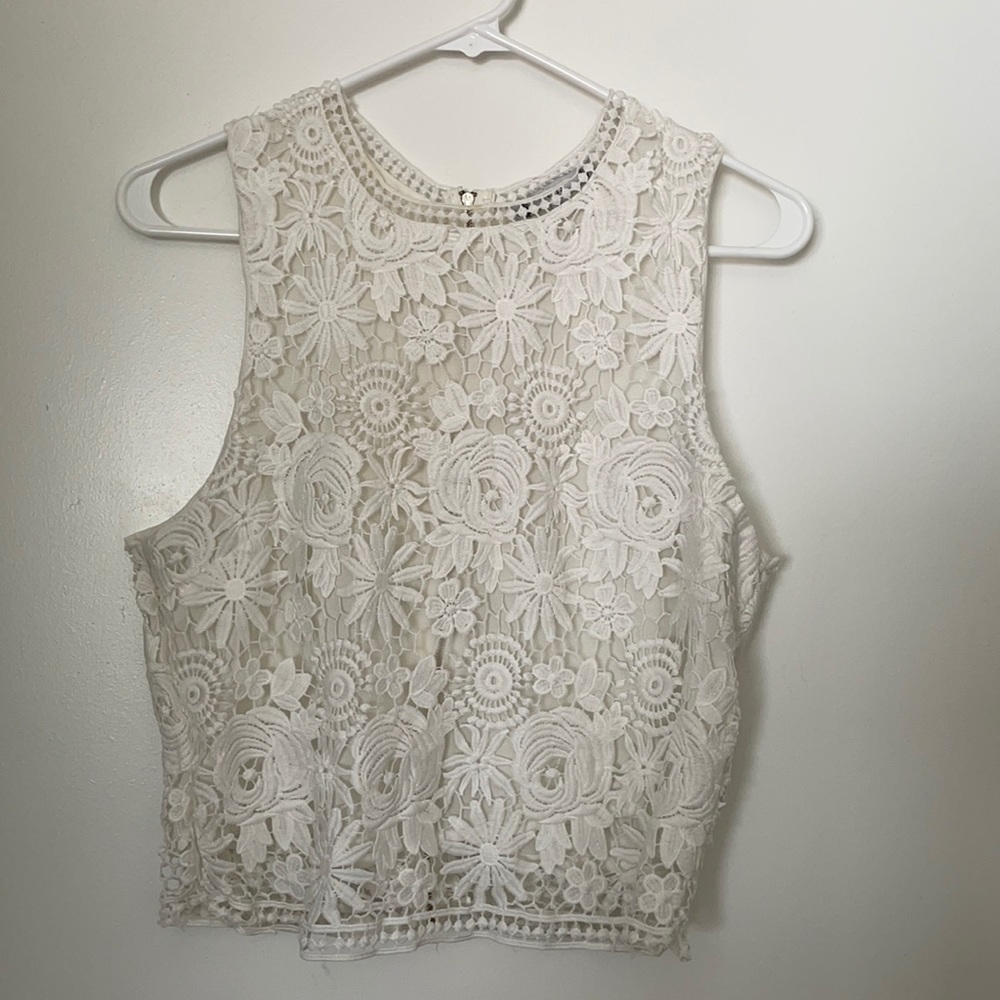 Crop Lace Tank Size Large